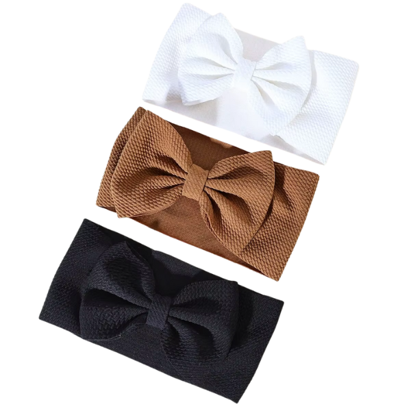 Kit 3 Faixas de Cabelo com Laço
