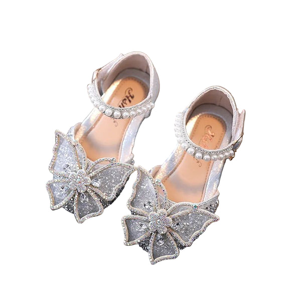 Sandália Infantil de Festa com Laço de Strass