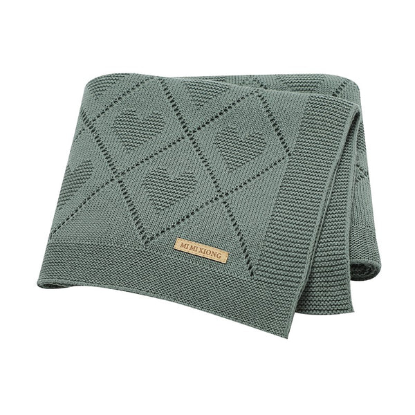 Manta Infantil de Tricô Suave com Estampa Vazadinha